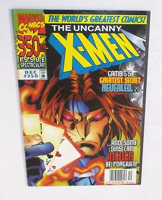 Buy UNCANNY X-MEN 350 NEWSSTAND VARIANT FOLDOUT GAMBIT COVER Non Foil DEC 97 EXC • 23.68£