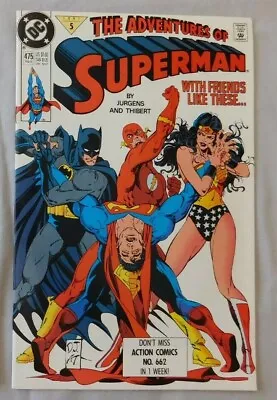 Buy The Adventures Of Superman #475  DC - February 1991 - Comic Book - Batman-Flash • 3.16£
