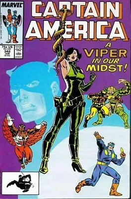 Buy Free P & P; Captain America #342, June 1988:  The Snake Pit!  • 4.99£