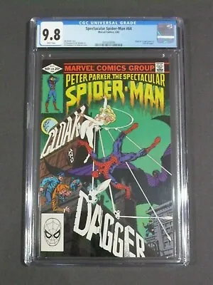 Buy CGC 9.8 WP - Peter Parker Spectacular SpiderMan #64 1st Cloak & Dagger Direct • 788.48£