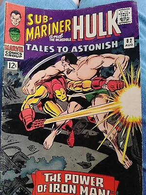 Buy 1966 Marvel Comics Submariner And The Incredible Hulk Tales To Astonish No. 82 • 19.98£