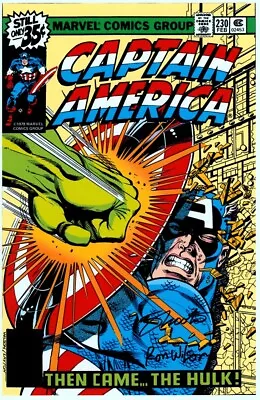 Buy Jim Shooter & Ron Wilson SIGNED Marvel Comic Art Print Captain America #230 HULK • 34.14£