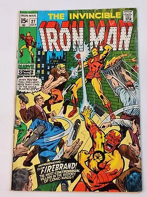 Buy Invincible Iron Man 27 Marvel Comics 1st App Firebrand Early Bronze Age 1970 • 16£