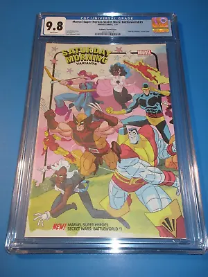 Buy Marvel Super-Heroes Secret Wars Battleworld #1 Saturday Morning Variant CGC 9.8 • 34.78£