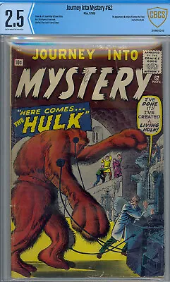 Buy Cbcs 2.5 Journey Into Mystery #62 1st Hulk Named Prototype 1960 • 276.74£