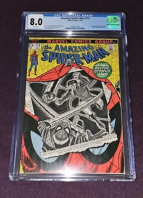 Buy Amazing Spider-Man #113 CGC 8.0 !!! 1st Appearance Of Hammerhead KEY ISSUE • 117.70£