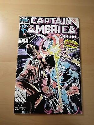 Buy Captain America Annual #8 (marvel 1986) Vs. Wolverine- Mike Zeck Vf-/vf • 22.24£