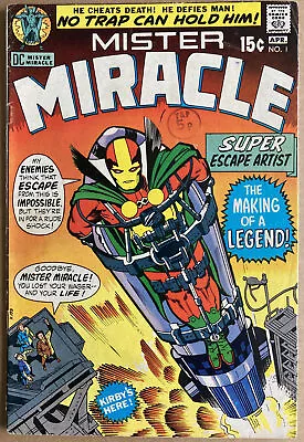 Buy Mister Miracle #1 April 1971 Jack Kirby Huge Key 🔑first Appearance Of Mm 🔥 • 199.99£