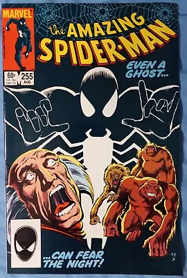 Buy Amazing Spider-Man 1963 1st Series #255 VF Black Symbiote Costume 1st Black Fox • 3.95£