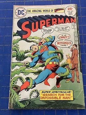 Buy Superman Search For The  Impossible  Man Vol 1 #285 March, 1975 DC Comic Book VG • 13.58£