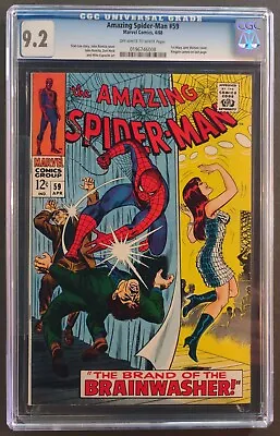 Buy Amazing Spider-man #59 Cgc 9.2 Marvel Comics 1968 - First Mary Jane Watson Cover • 394.67£
