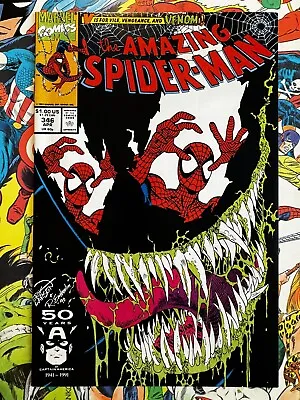Buy Amazing Spider-Man #346 - Direct.  Marvel - April 1991.  Larsen Venom Cover.  VF • 18.50£