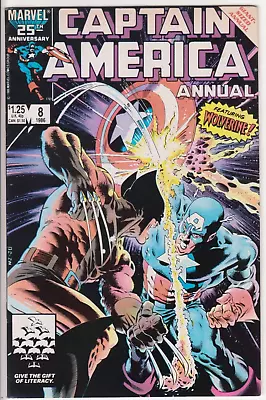 Buy Captain America Annual #8, Marvel Comics 1986 VF 8.0 Wolverine.  Mike Zeck • 23.99£