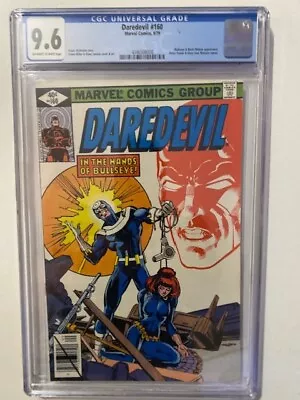 Buy DAREDEVIL #160 CGC 9.6 NM+ Classic Frank Miller Bullseye Black Widow Cover 1979 • 79.15£