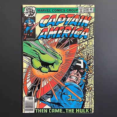 Buy Captain America 230 ICONIC Hulk Cover NEWSSTAND Bronze Age Marvel 1979 Wilson • 31.74£