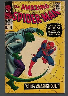 Buy Marvel Comics Amazing Spiderman 45 3.0 VG- Lizard 1966 • 44.99£