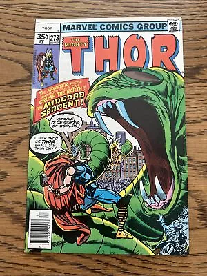 Buy The Mighty Thor #273 (Marvel Comics 1978) Midgard Serpent! Newsstand VF • 4.42£