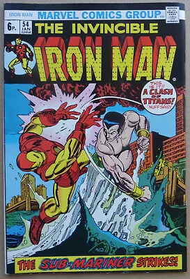 Buy IRON MAN #54, GREAT  SUB-MARINER  COVER & 1st APPEARANCE OF  MOONDRAGON , VF++++ • 340£