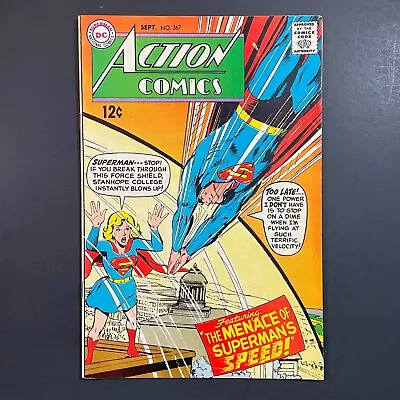 Buy Action Comics 367 Silver Age DC 1968 Neal Adams Cover Superman Supergirl Comic • 11.82£