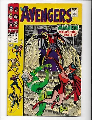 Buy Avengers 47 - F- 5.5 - 1st Appearance Of Dane Whitman - Magneto - Wasp (1967) • 59.30£