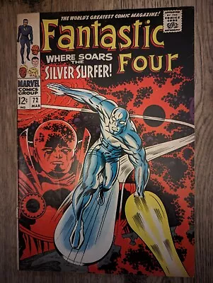 Buy Fantastic Four #72 (1967) Classic Cover Silver Surfer, Watcher • 30£