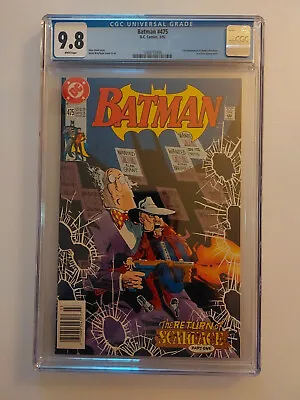 Buy Batman 475 CGC 9.8 Newsstand White Pages 1st Renee Montoya/Scarface Appearance • 355.77£