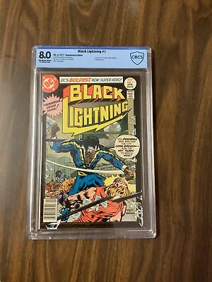 Buy Black Lightning #1 CBCS 8.0 1977 NEWSSTAND Edition 1st & Origin Black Lightning • 94.87£