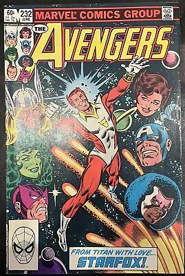 Buy Marvel Comics Avengers #232 1983 Vol.1 Key 1st Appearance Of Eros As Starfox NM- • 12.99£