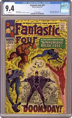 Buy Fantastic Four #59 CGC 9.4 1967 4375463002 • 279.83£