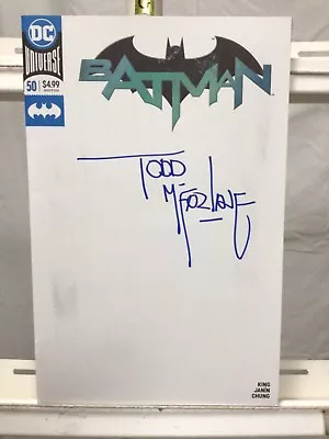 Buy DC Comics Batman #50 Blank Variant Cover SIGNED By Todd McFarlane • 92.28£