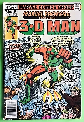 Buy Marvel Premiere #35 (1977) 1st APP Of 3-D Man; Newsstand Ed; Marvel Comic; VG/FN • 7.06£