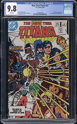 Buy New Teen Titans #34 CGC 9.8 NM/MT Deathstroke Cover & 4th App Aug 1983 DC Comics • 118.48£