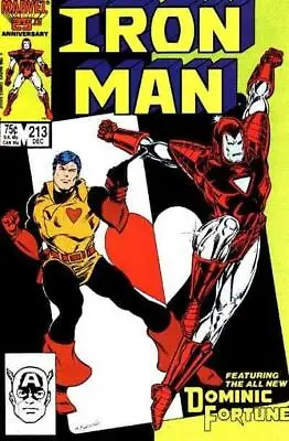 Buy Iron Man (1968) # 213 (8.0-VF) Dominic Fortune 1986 • 5.40£