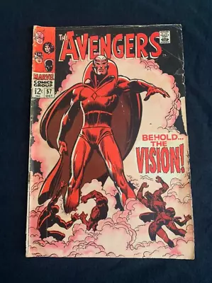 Buy The Avengers #57 Marvel 1968 1st Appearace Vision RARE Ungraded • 79.94£