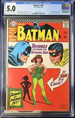Buy Batman #181 CGC VG/FN 5.0 1st Appearance Poison Ivy! DC Comics 1966 • 631.70£