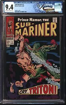 Buy Marvel Sub-Mariner 2 6/68 FANTAST CGC 9.4 Off White To White Pages • 202.28£