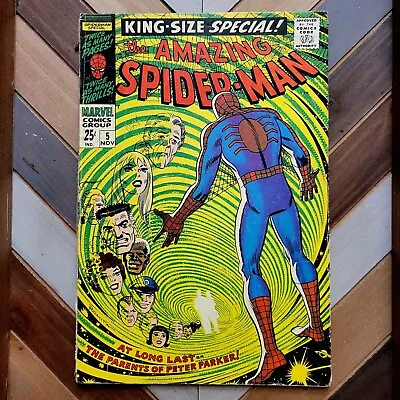 Buy SPIDER-MAN ANNUAL #5 VG (Marvel 1968) Intro PETER PARKER'S Parents! RED SKULL • 22.91£