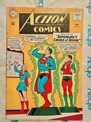 Buy Action Comics #316 Sept.1964 DC Comics Supergirl Curt Swan Cover • 15£
