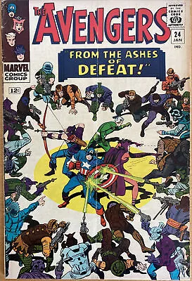 Buy The Avengers #24 January 1966 Kirby Cover Art Kang & Rama-Tut Appearance Cents • 34.99£