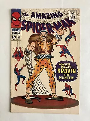 Buy Amazing Spider-Man #47 (1967) Kraven Appearance | Classic John Romita Cover | FN • 86.96£