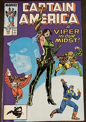 Buy Captain America #342 1988 High Grade Marvel Comics Comic Book • 7.88£