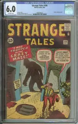 Buy Strange Tales #100 Cgc 6.0 Ow Pages // Atomic Explosion Panel 1962 • 236.98£