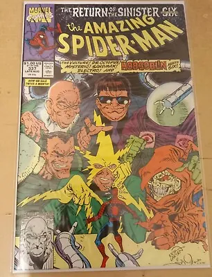 Buy Marvel Comics The Amazing Spiderman #337 (AUG 1990) The Return Of The Sinister 6 • 14.99£
