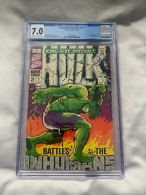 Buy Incredible Hulk Annual #1 Cgc 7.0 Classic Steranko Cover 1968 • 369£
