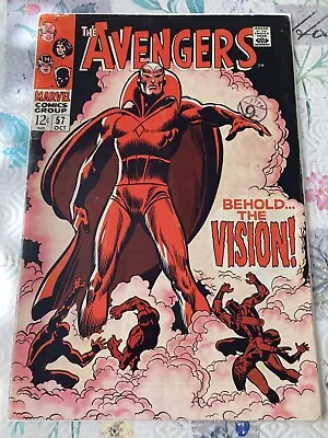 Buy Marvel Comics AVENGERS #57 - 1st Appearance THE VISION - Silver Age 1968 CLASSIC • 275£