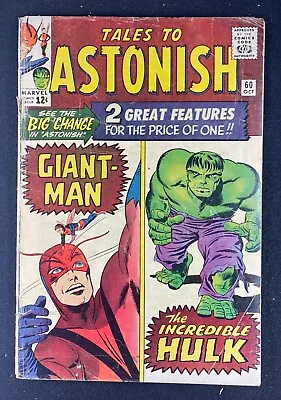 Buy Tales To Astonish (1959) #60 VG- (3.5) Giant-Man Wasp Incredible Hulk Jack Kirby • 47.43£