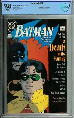 Buy Batman #427 Cbcs 9.8 White Pages // A Death In The Family Part Two 1988 • 335.66£