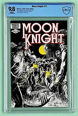 Buy Moon Knight #21 (CBCS Not CGC 9.8) 1982, White Pages, Bill Sienkiewicz Cover • 72.05£