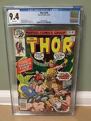 Buy The Mighty Thor #276 CGC 9.4  Marvel Comics  1978  Thor Vs Thor Sif  🇺🇸🇺🇸 • 51.64£