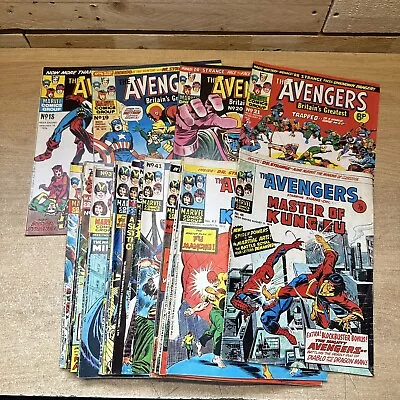 Buy Marvel Comic Bundle X25 The Avengers 1970s Various Issues 18-21 24-35 38 -40s • 39.99£